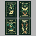 Witchy Christmas Greeting Cards, Set of 24