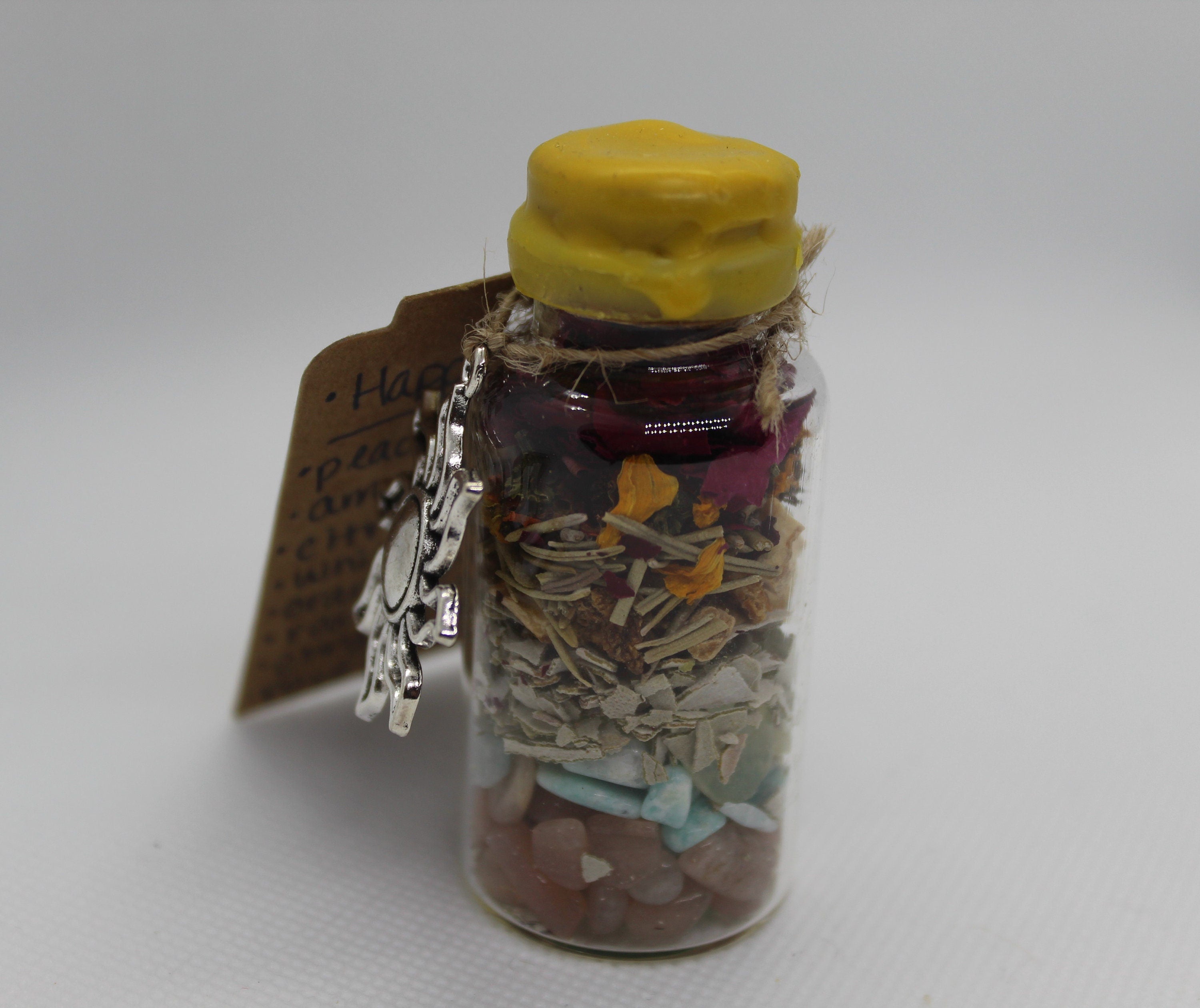 Happiness Happy Spell Jar Witch Witchy Witchcraft Wicca Wiccan Pagan Metaphysical